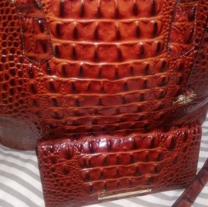 Brahmin Pecan Duxbury Large bag with Ady wallet